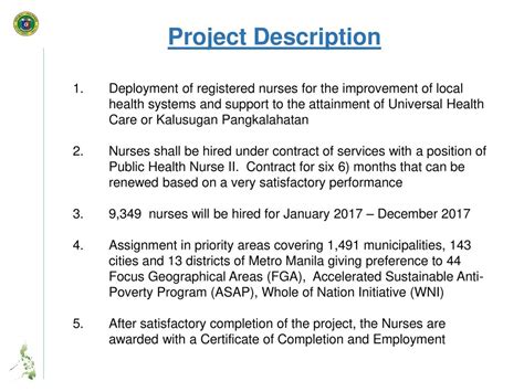 nurse deployment program duties and responsibilities|NDP .